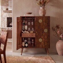 Barschrank >WL7.442< in Akazie, Massivholz &...