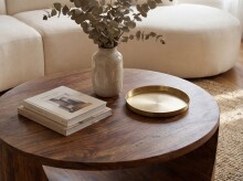 Couchtisch >WL7.452< in Mango, Massivholz - 36x60cm (HxD)