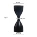 Beistelltisch >WL7.460< in Schwarz, Metall & Glas - 62x23cm (HxD)
