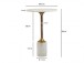 Beistelltisch >WL7.477< in Weiß / Gold, Marmor & Aluminium - 56x37cm (HxD)