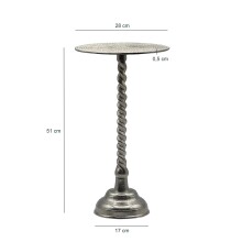 Beistelltisch >WL7.493< in Silber, Aluminium - 51x28cm (HxD)