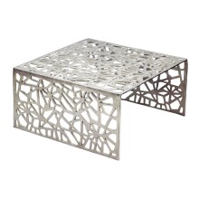 Couchtisch >WL7.502< in Silber, Aluminium - 60x31x60cm (BxHxT)