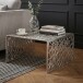Couchtisch >WL7.502< in Silber, Aluminium - 60x31x60cm (BxHxT)