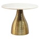 Couchtisch >WL7.516< in Weiß / gold, Marmor & Aluminium - 40x60cm (HxD)