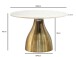 Couchtisch >WL7.516< in Weiß / gold, Marmor & Aluminium - 40x60cm (HxD)