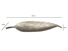 Dekofigur >WL7.554< in Silber, Aluminium - 61x18x6cm (LxBxH)