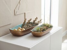 Dekofigur >WL7.576< (2-teilig) in Gold, Aluminium - 40x16x8cm (LxBxH)