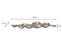 Dekofigur >WL7.577< in Silber, Aluminium - 61x18x3cm (LxBxH)