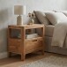 Nachtkommode >WL7.583< in Akazie, Massivholz - 45x46x35cm (BxHxT)
