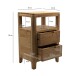 Nachtkommode >WL7.584< in Akazie, Massivholz - 40x60x30cm (BxHxT)