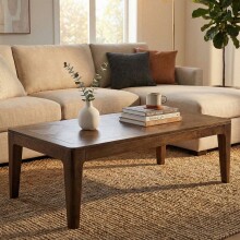 Couchtisch >WL7.588< in Mango Braun, Massivholz -...
