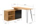 Eckschreibtisch >WL7.631< in Eiche Dekor, Holzwerkstoff - 130x110x75cm (LxBxH)