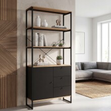 Bücherregal >WL7.640< in Eiche Dekor &...