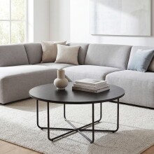 Couchtisch >WL7.649< in Eiche Schwarz,...