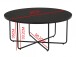 Couchtisch >WL7.649< in Eiche Schwarz, Holzwerkstoff - 35x80cm (HxD)