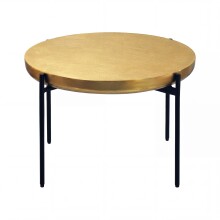 Couchtisch >WL7.654< in Gold / schwarz, Aluminium...