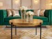 Couchtisch >WL7.654< in Gold / schwarz, Aluminium & Metall - 41x63cm (HxD)