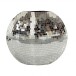 Dekovase >WL7.697< in Silber, Metall - 40x10x35cm (LxBxH)
