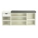 Schuhbank >WL7.767< in Weiß, Holzwerkstoff - 100x45x30cm (BxHxT)