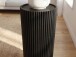 Beistelltisch >WL7.775< in Akazie Schwarz, Massivholz - 80x30cm (HxD)