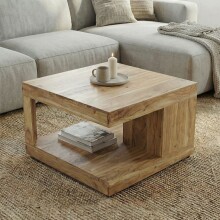Couchtisch >WL7.777< in Akazie, Massivholz -...