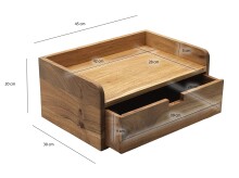 Nachttisch >WL7.781< hängend, in Akazie, Massivholz - 45x20x30cm (BxHxT)