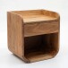 Nachttisch >WL7.782< hängend, in Akazie, Massivholz - 35x40x33cm (BxHxT)