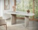 Schreibtisch >WL7.785< in Mango Weiß, Massivholz - 180x90x75cm (LxBxH)