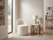 Cocktailsessel >WL7.787< in Beige, Bezug: Teddystoff - 40x43x60cm (LxBxH)