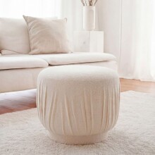 Sitzhocker >WL7.788< in creme, Bezug: Stoff -...