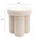 Sitzhocker >WL7.789< in creme, Bezug: Teddystoff - 45x40cm (HxD)