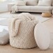 Pouf >WL7.790< in creme, Bezug: Stoff - 45x40cm (HxD)