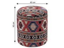 Pouf >WL7.798< in Bunt, Bezug: Stoff - 45x40cm (HxD)