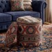 Pouf >WL7.798< in Bunt, Bezug: Stoff - 45x40cm (HxD)
