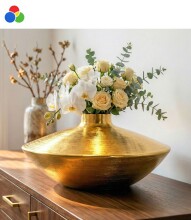 Dekovase >WL7.571< in Gold oder silber, Aluminium -...