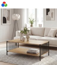 Couchtisch >WL7.636< in Eiche Dekor oder schwarz,...