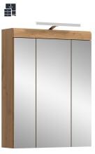 Badezimmerspiegelschrank >Scout< in Eiche Dekor /...