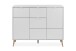 Sideboard >Soma< in weiß / Dekor Eiche - 115x91x40cm (BxHxT)