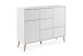 Sideboard >Soma< in weiß / Dekor Eiche - 115x91x40cm (BxHxT)