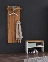 Garderoben-Set >Clayborn< (2-teilig) in Weiss /...