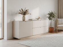 Lowboard >Sivas< in Sand, Holzwerkstoff -...