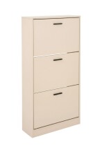 Schuhkipper >Zwolle< in Beige, Holzwerkstoff - 60x117x24cm (BxHxT)