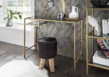 Konsolentisch >Granada< in Gold & Grauglas,...