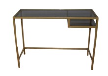 Konsolentisch >Granada< in Gold & Grauglas,...