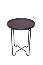 Beistelltisch >Vanja< in Schwarz, Aluminium /...