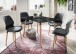 Esstisch >Piloto< in Schwarz / Buche, MDF / Massivholz - 120x76x80cm (BxHxT)