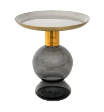 Beistelltisch >Mattia< in Emaille & Gold,...