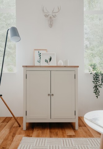 Kommode >Bergen< in samt / Dekor Artisan Eiche, Holzwerkstoff - 80x90x40 (BxHxT)