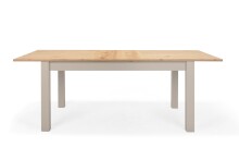 Kulissen-Esstisch >Bergen< ausziehbar, Samt / Dekor Eiche - 160/215x75x90 (BxHxT)
