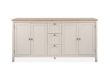 Sideboard >Bergen< in samt / Dekor Artisan Eiche - 180x90x40 (BxHxT)